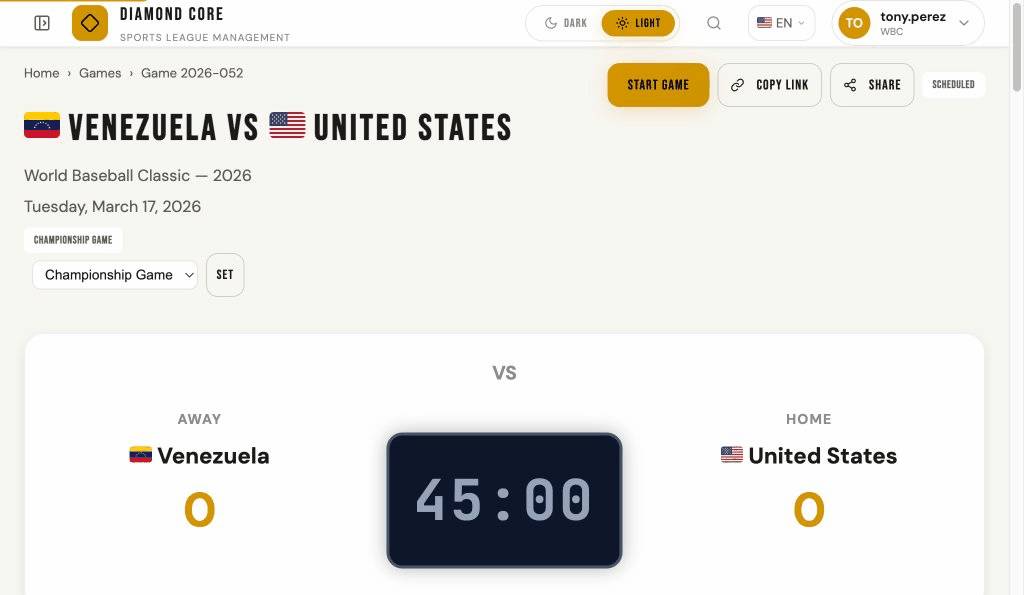 Game timer on the game detail page